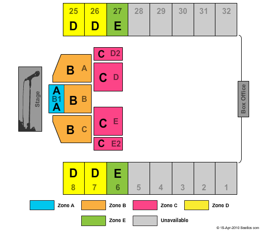 Hersheypark Stadium End Stage Zone Seating Chart
